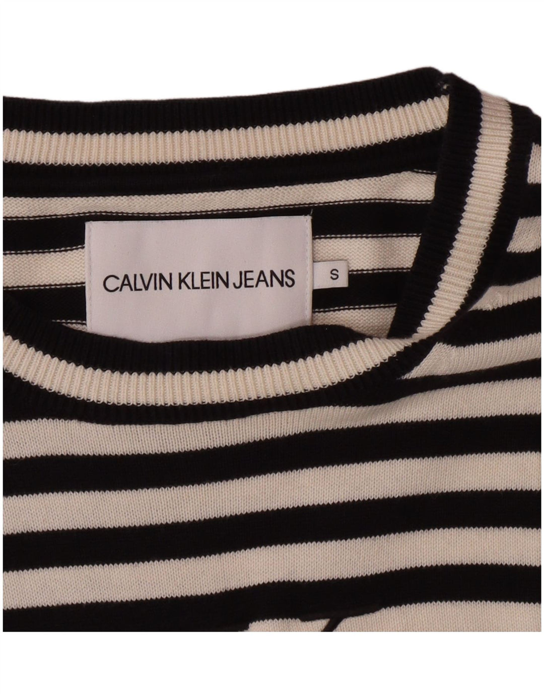 Calvin Klein Damen-Pullover mit U-Boot-Ausschnitt, Größe S, Schwarz, Klassisch