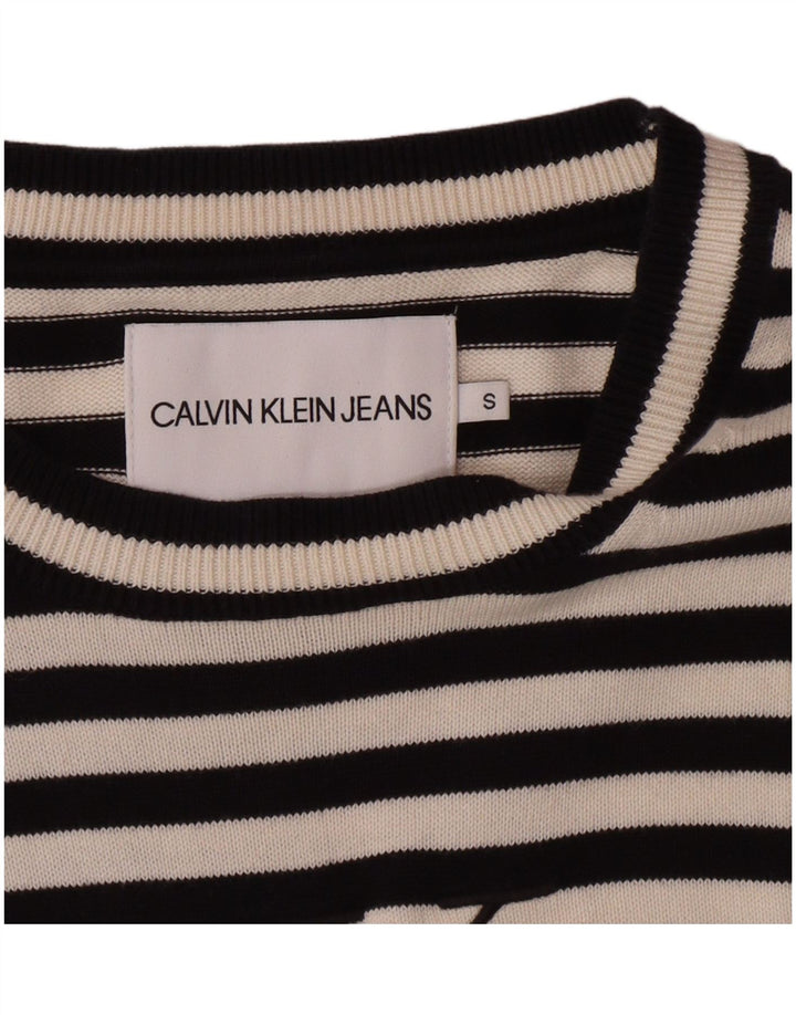 Calvin Klein Damen-Pullover mit U-Boot-Ausschnitt, Größe S, Schwarz, Klassisch