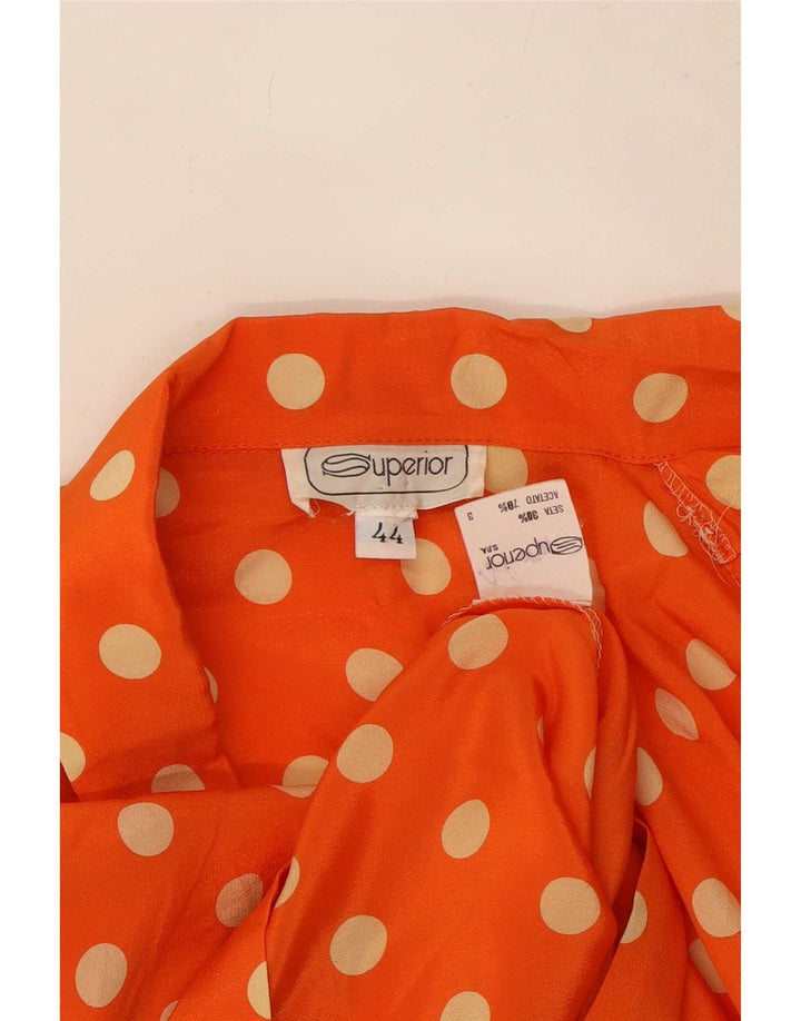 Superior Damen Crop Kurzarm-Hemdbluse IT 44 Mittelorange