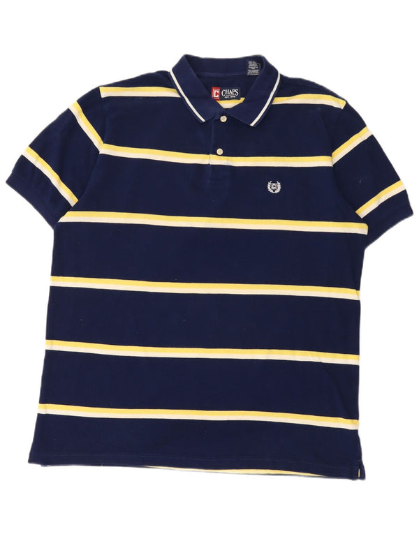 Chaps Herren-Poloshirt, groß, marineblau, gestreift, Baumwolle