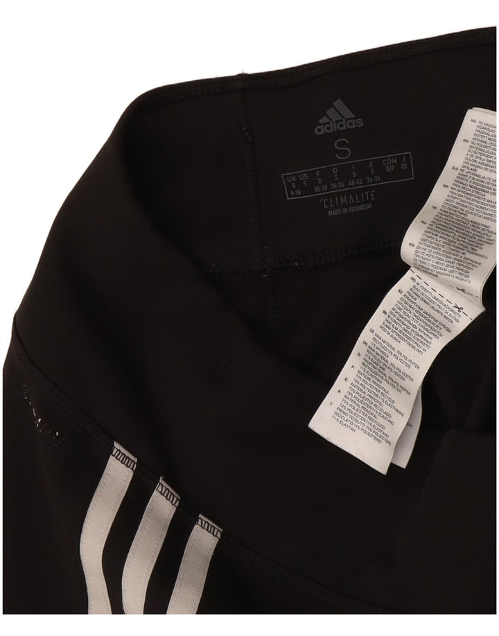 Adidas Damen Climalite Leggings UK 8/10 Small Schwarz Polyester