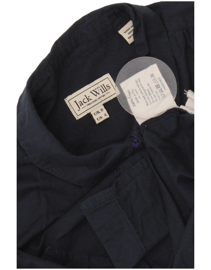 Jack Wills Damenhemd UK 8 Small Marineblaue Baumwolle