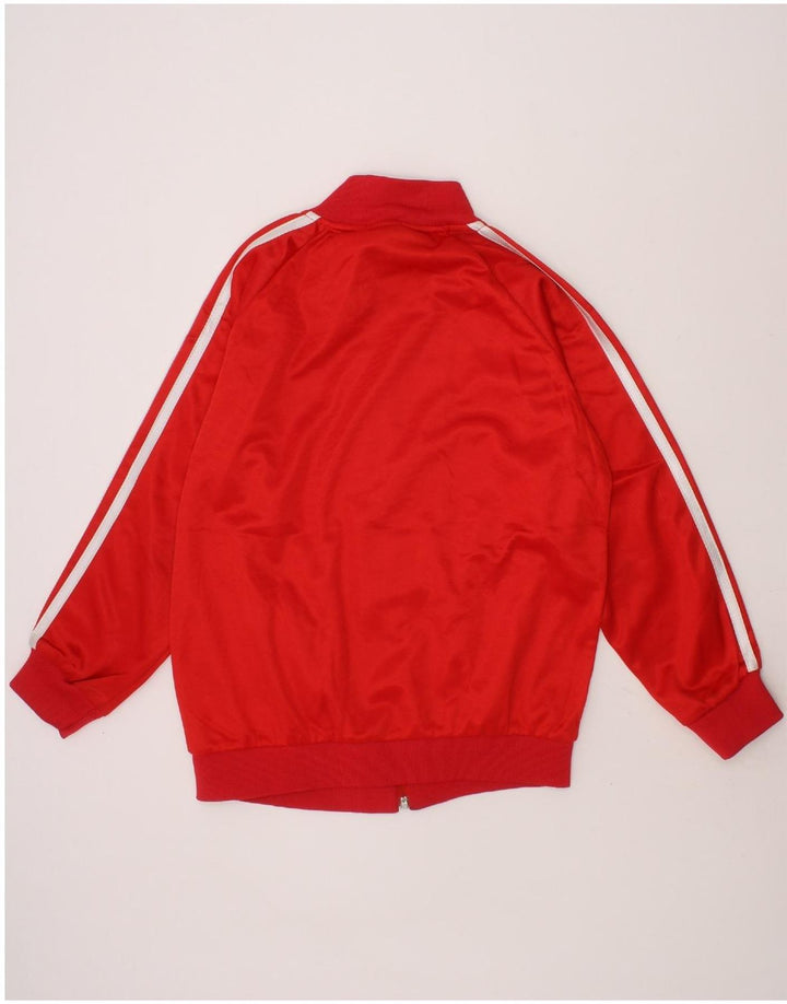 ADIDAS Boys Tracksuit Top Jacket 9-10 Years Red Polyester Vintage Adidas and Second-Hand Adidas from Messina Hembry 