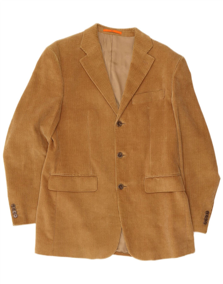 Springfield Herren 3-Knopf-Blazer aus Cord, IT 48, mittelbeige Baumwolle