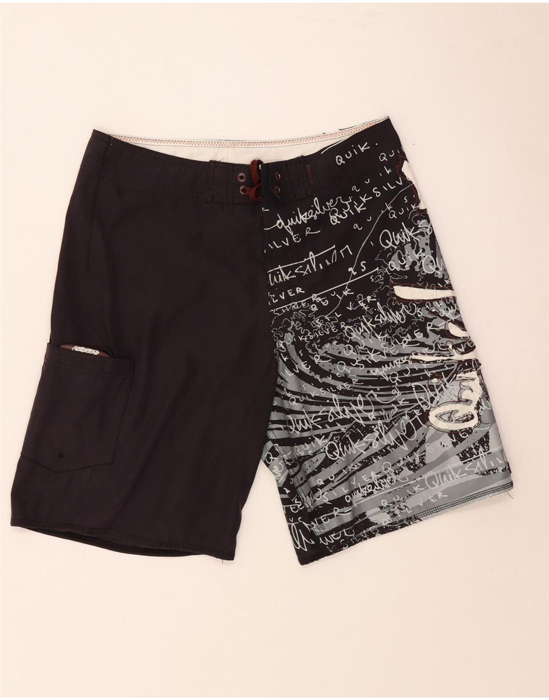 QUIKSILVER Herren Badeshorts mit Grafik, Größe S, Schwarz, Polyester