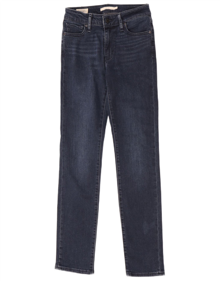 Levi's Damen 712 Slim Jeans W26 L30 Marineblau Baumwolle