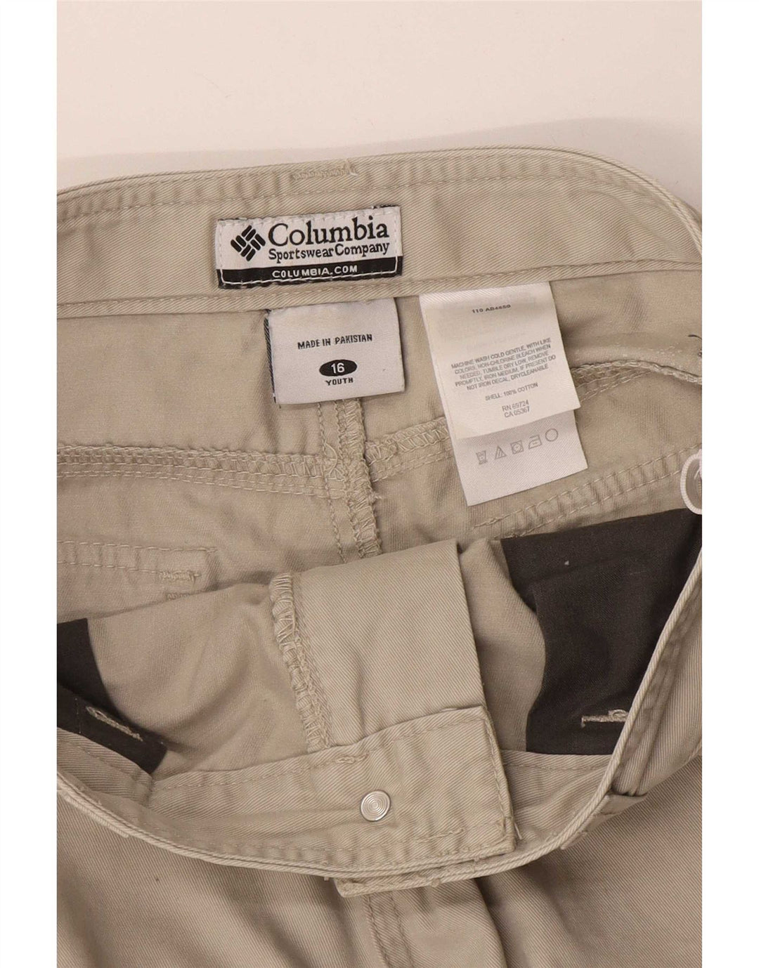 Columbia Cargo-Shorts für Jungen, 15–16 Jahre, W30, beige Baumwolle
