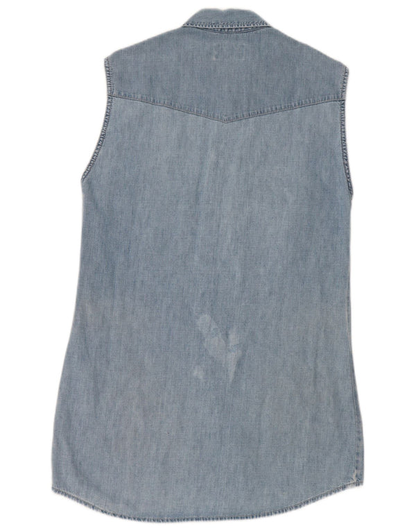 Ärmelloses Denim-Kleid für Damen von Mustang, UK 14, Mittelblau