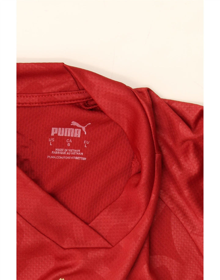 PUMA Womens Graphic T-Shirt Top UK 16 Large Red Polyester Vintage Puma and Second-Hand Puma from Messina Hembry 