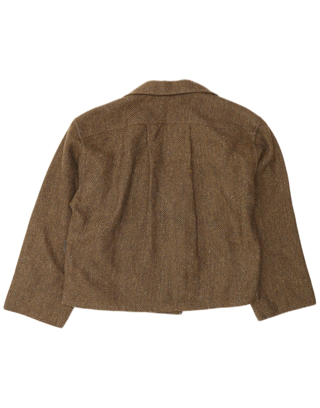 MARELLA Womens Oversized Open Blazer Jacket UK 10 Small  Brown Herringbone