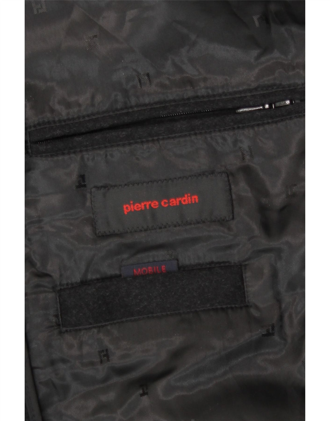 Pierre Cardin Herrenmantel IT 50 Große schwarze Wolle