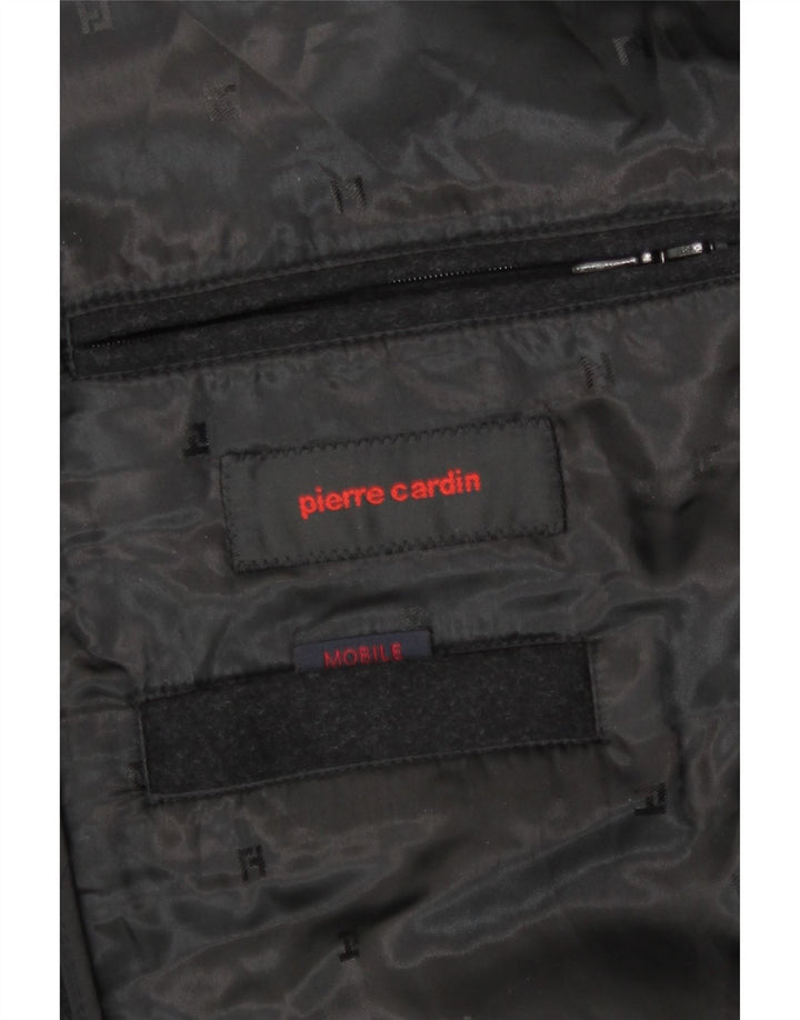 Pierre Cardin Herrenmantel IT 50 Große schwarze Wolle