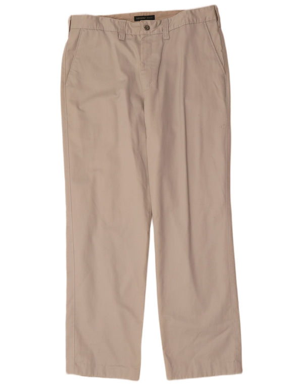 DOCKERS Herren Khakis Straight Chino Hose W36 L34 Beige Baumwolle