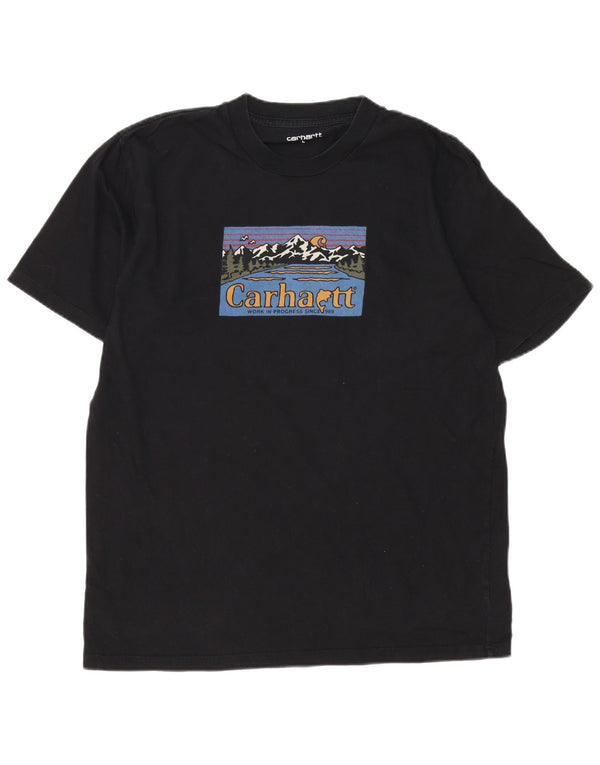 Carhartt Mens Graphic T-Shirt Top Large Black Cotton