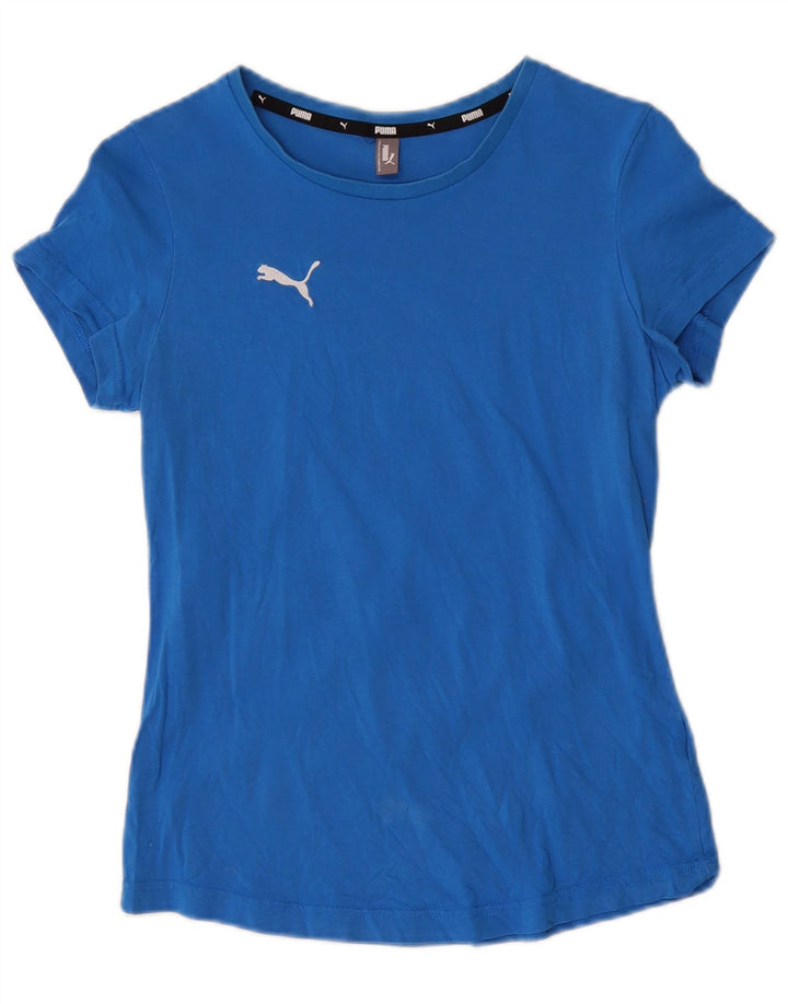 Puma Damen T-Shirt Top UK 8 Small Blau