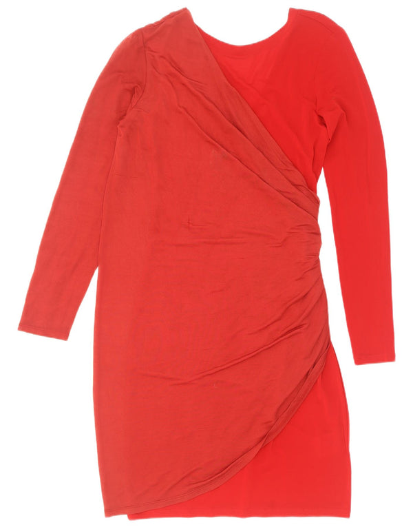 Marella Damen Langarm-Etuikleid, Größe S, Rot, Viskose