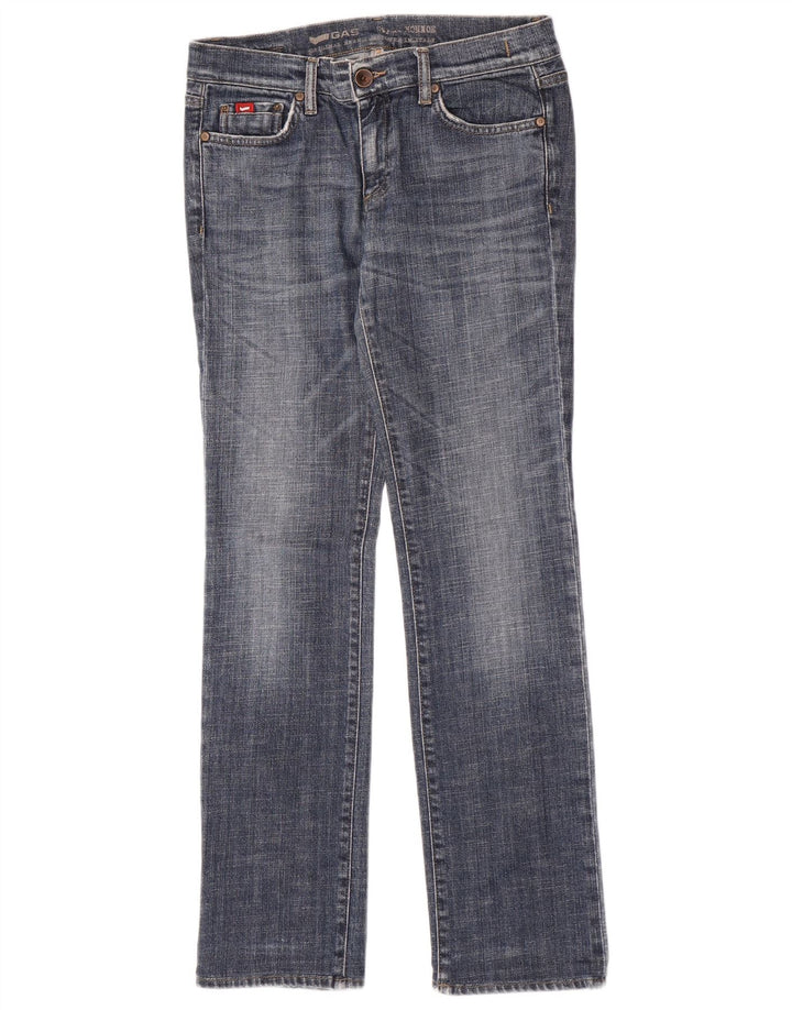 Gas Damen Monroe Straight Jeans W29 L31 Blaue Baumwolle