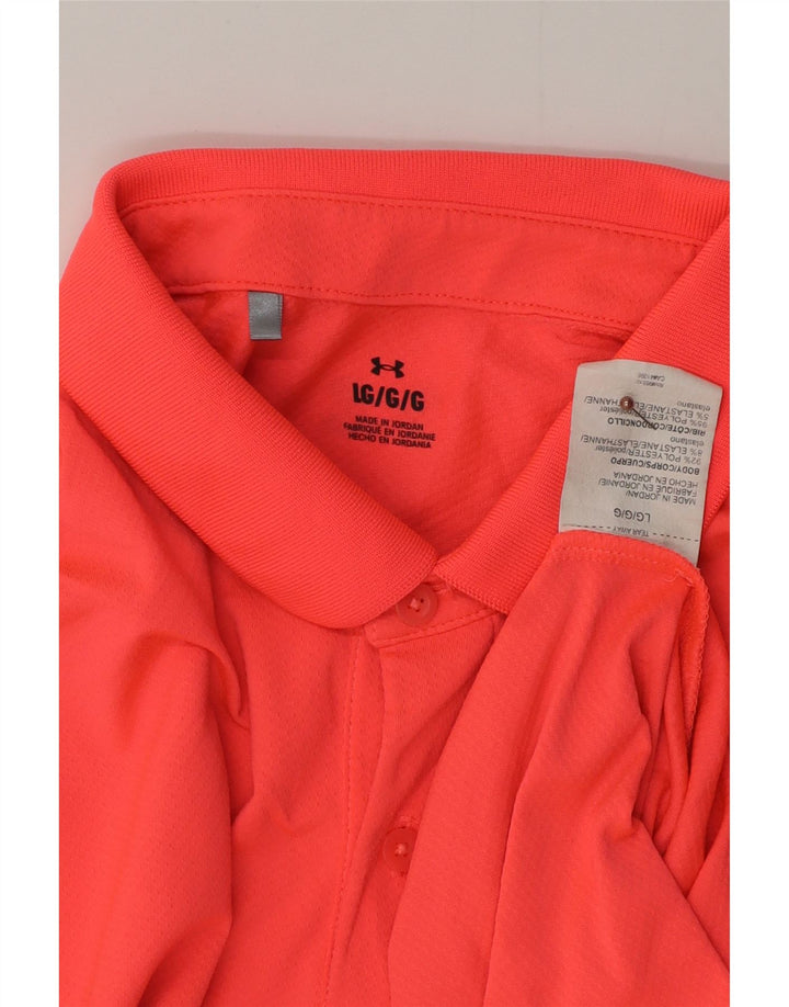 UNDER ARMOUR Herren-Poloshirt, groß, rosa, Polyester