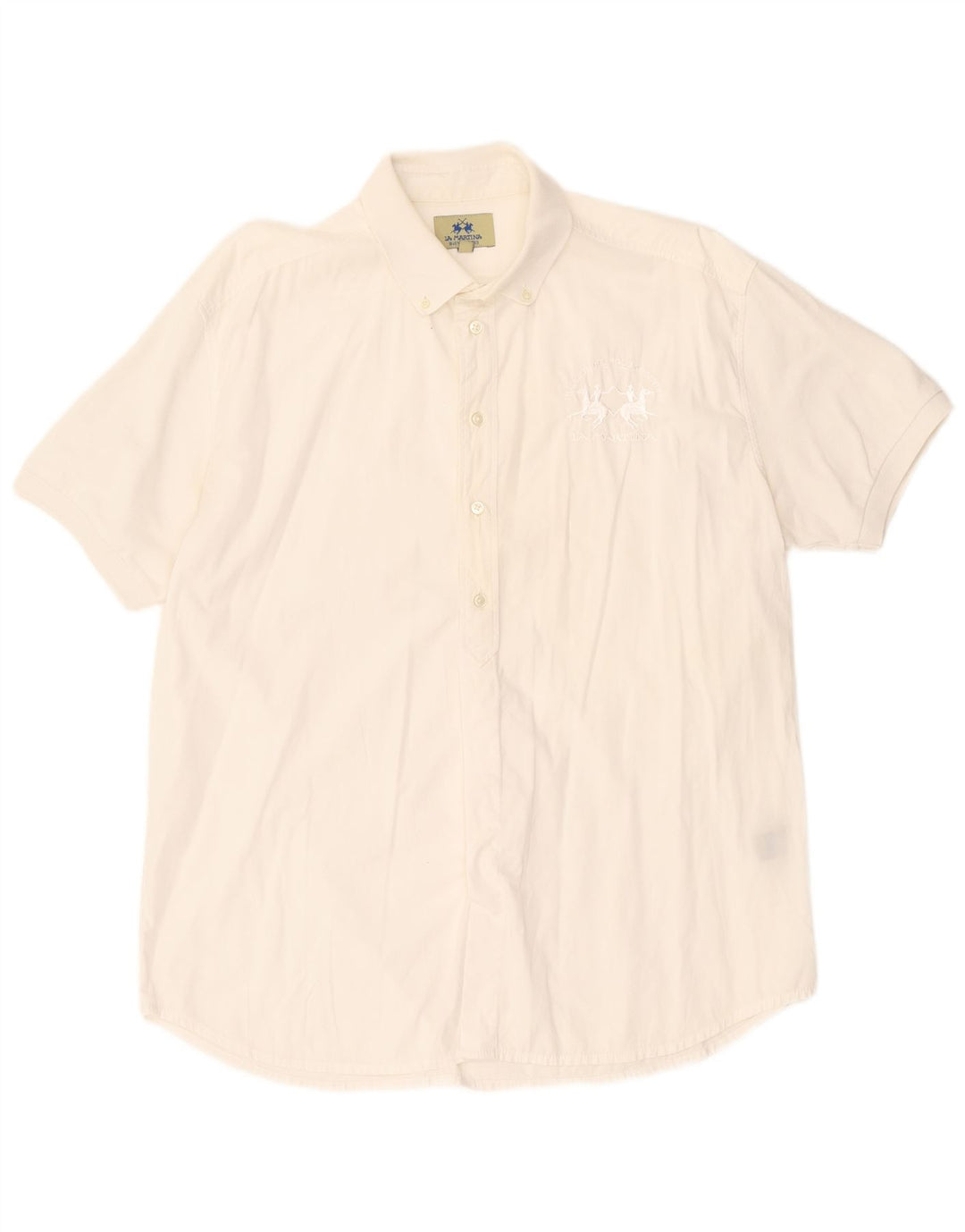 LA MARTINA Herren Buenos Aires Kurzarm-Pulloverhemd XL Weiß