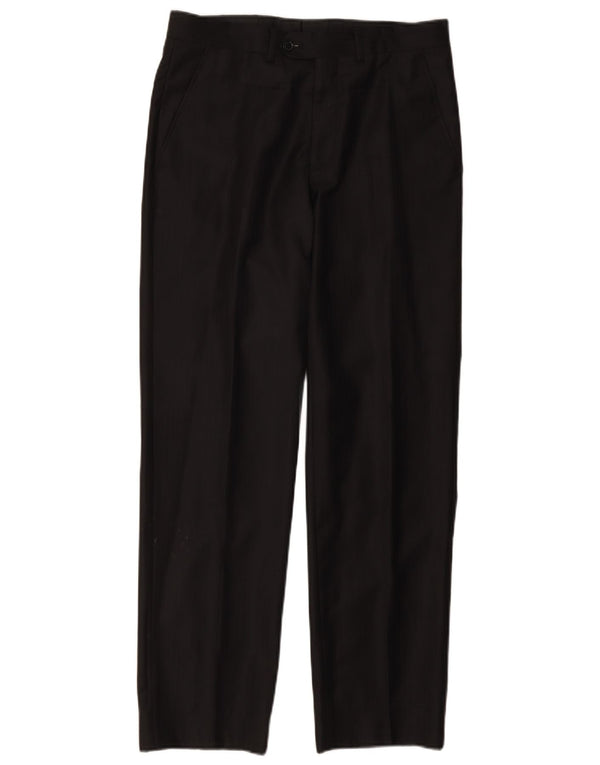 Pierre Cardin Herren gerade Anzughose IT 46 Small W32 L31 Schwarze Wolle