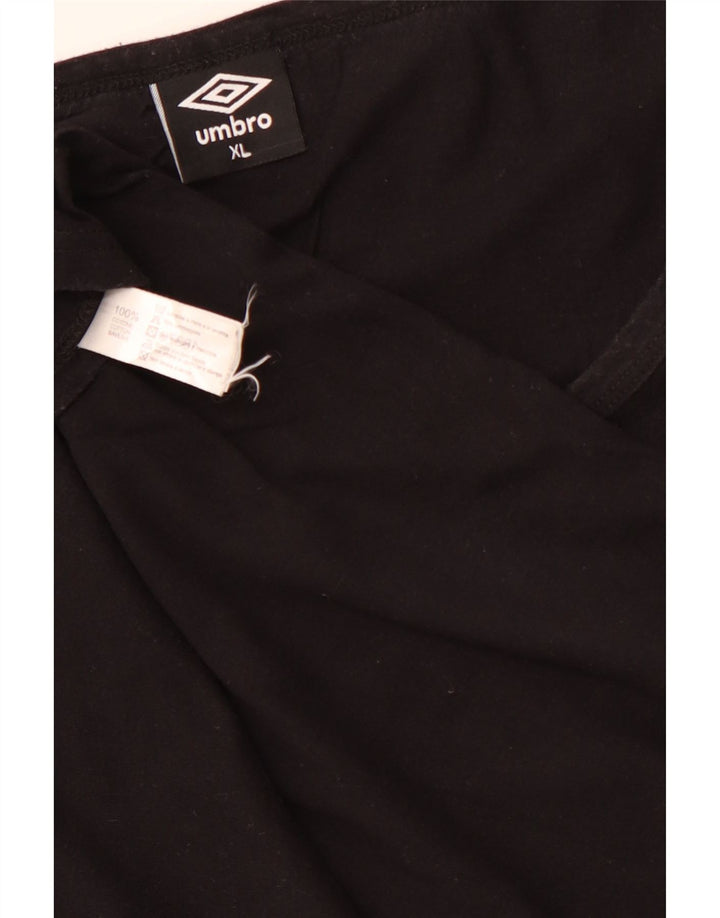 UMBRO Damen Weste Top UK 18 XL Schwarz Baumwolle