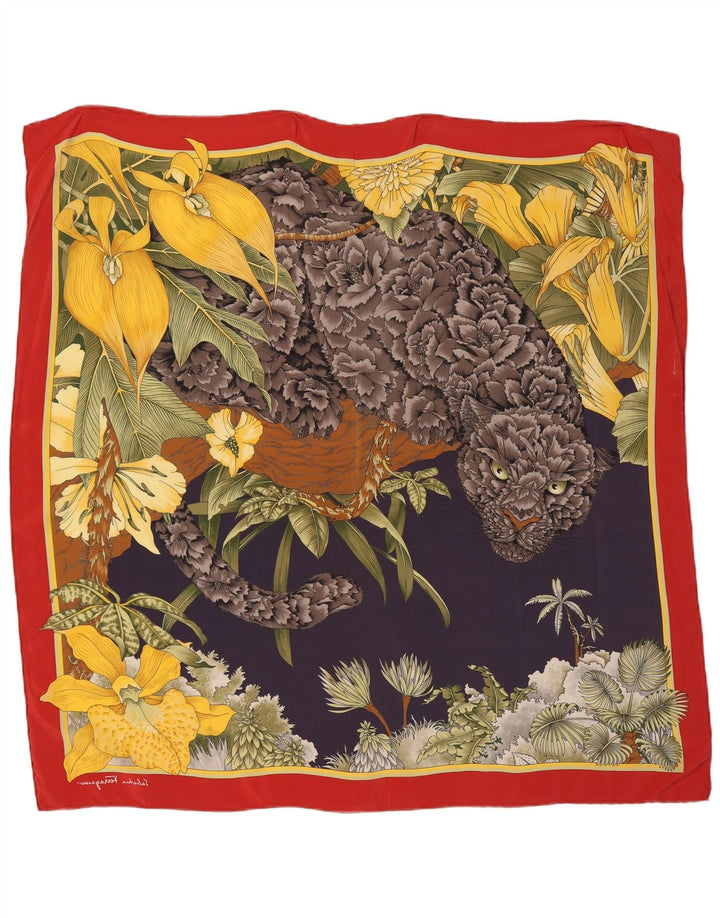 Salvatore Ferragamo Quadratischer Schal für Damen, Einheitsgröße, mehrfarbig, Bohemian-Stil