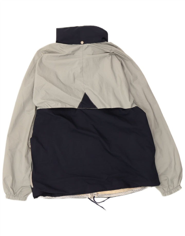 K-Way Herren-Regenjacke mit Kapuze, UK 38, mittleres Marineblau, Farbblock-Polyester