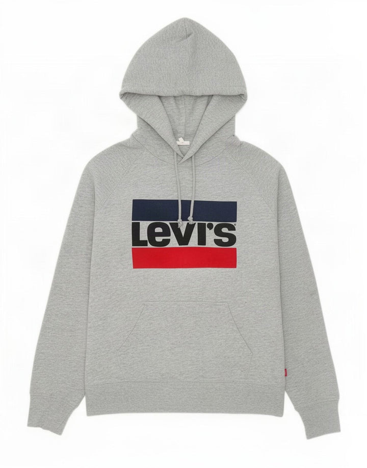 Levi's Herren-Kapuzenpullover mit Grafik, Größe S, Grau, Baumwolle