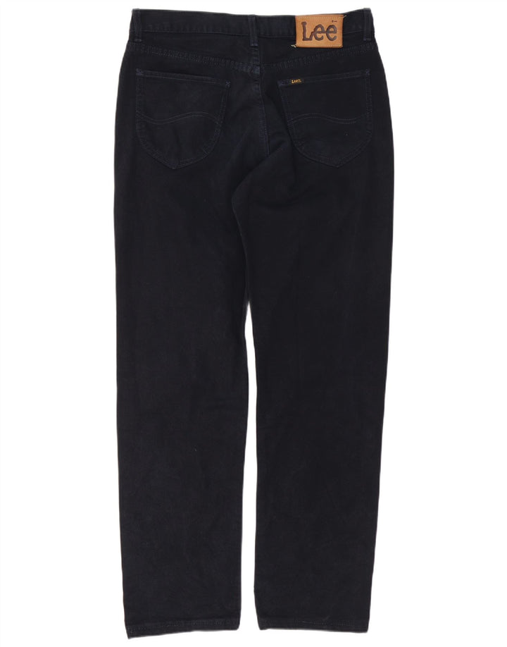 Lee Herren Straight Jeans W34 L31 Marineblaue Baumwolle