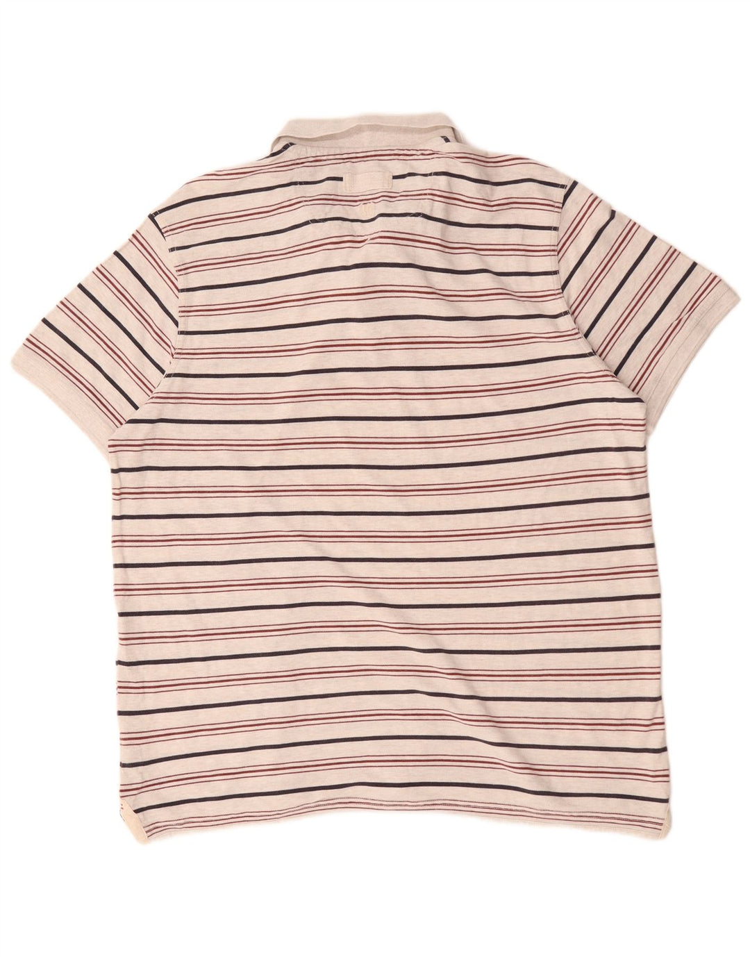 Fat Face Herren-Poloshirt XL, grau gestreift, Baumwolle
