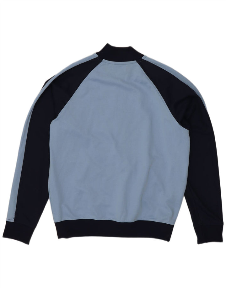 Fred Perry Herren-Trainingsanzug-Top-Jacke, mittelblau, Farbblock-Sport