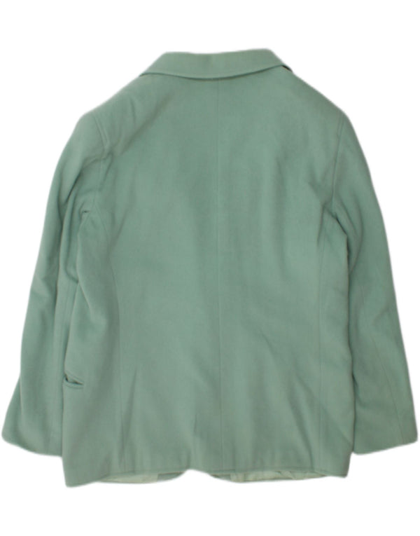 Vintage Damen 1 Knopf Blazer Jacke UK 18 XL Grüne Wolle