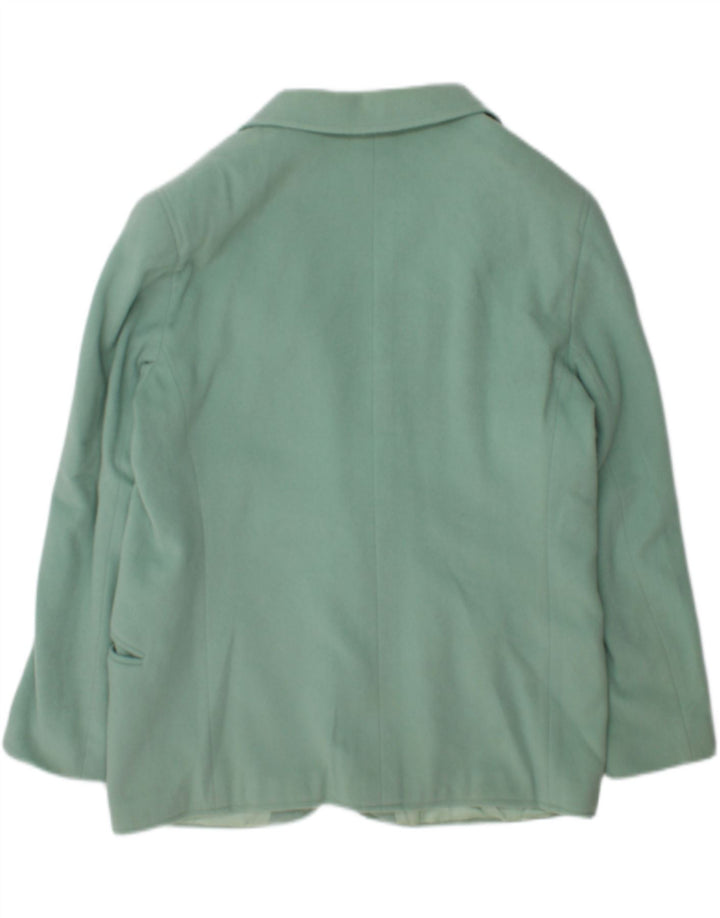 Vintage Damen 1 Knopf Blazer Jacke UK 18 XL Grüne Wolle