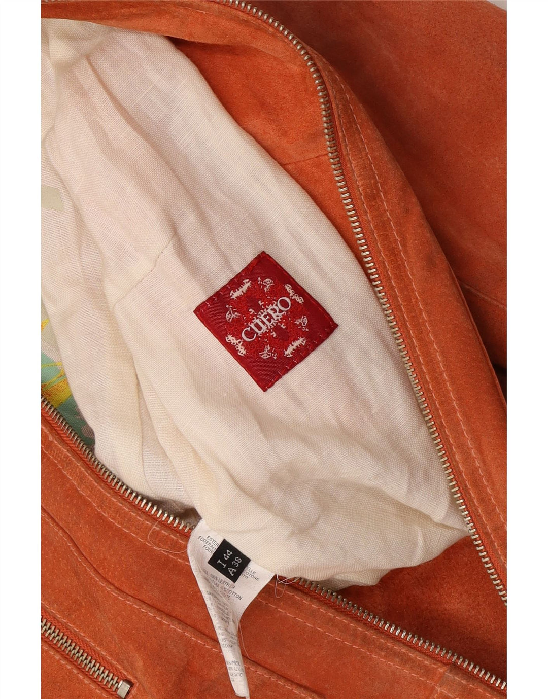 Vintage Damen Crop Wildlederjacke IT 44 Mittelbraunes Leder