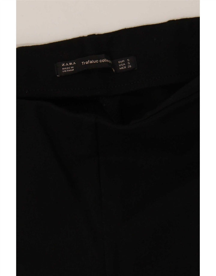 Zara Damen Trafaluc Leggings UK 8 Small Schwarz gestreift