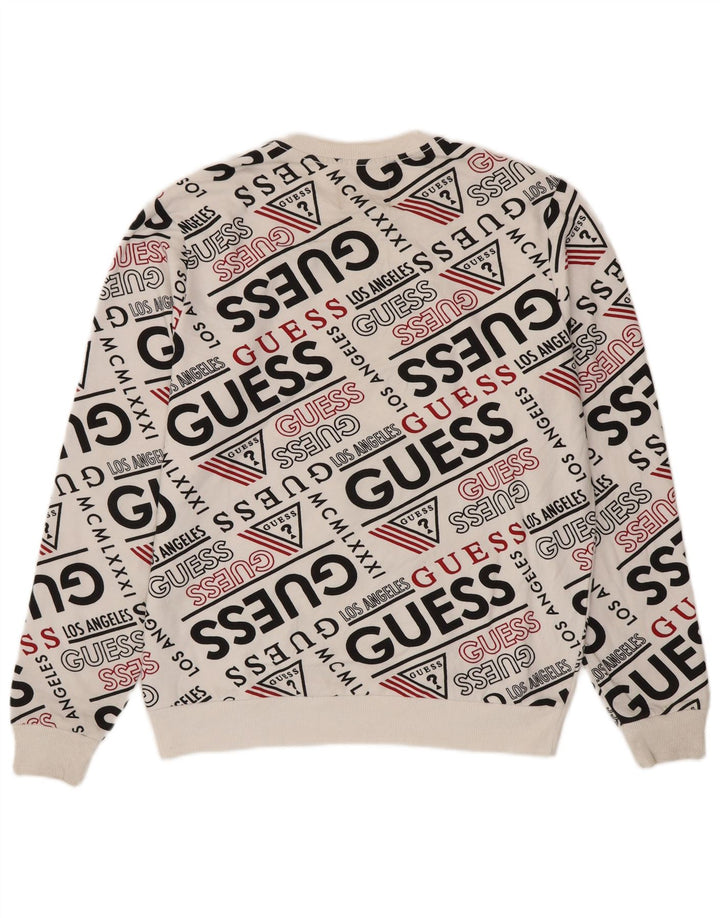 Guess Herren-Sweatshirt mit Grafik, mittelweiße Baumwolle