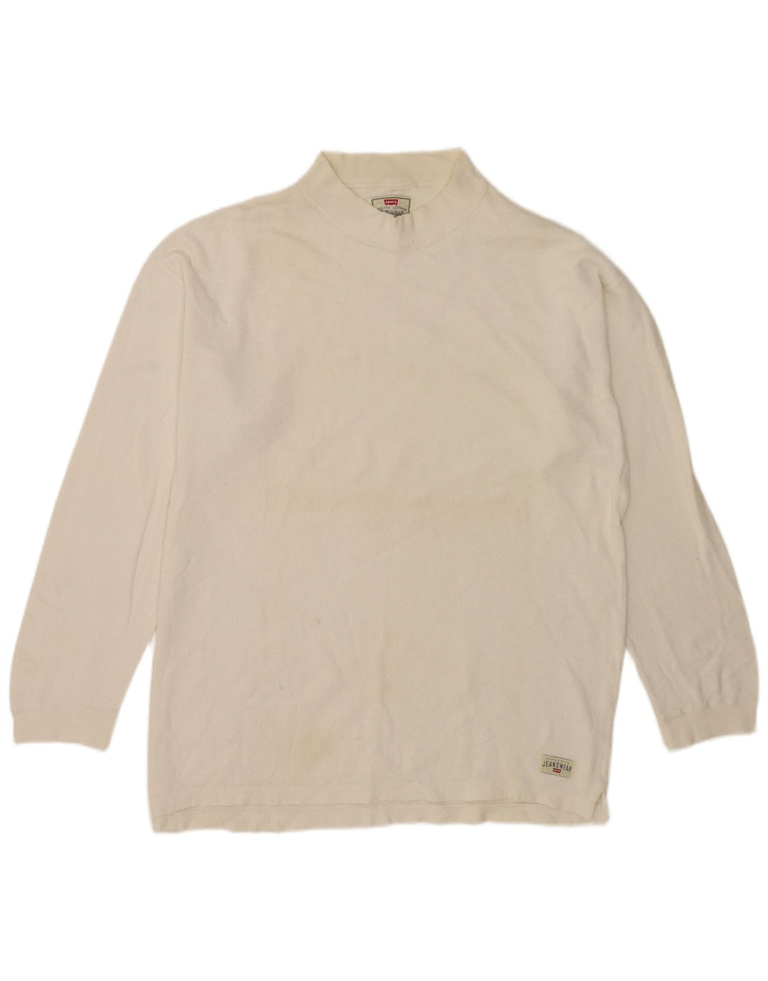 Levi's Herren-Top, langärmelig, Größe L, Weiß