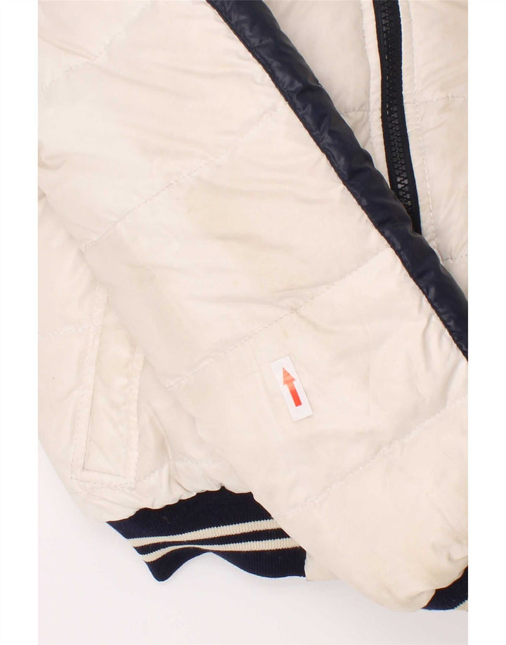Fay Wendbare wattierte Jacke mit Kapuze für Jungen, 7–8 Jahre, Marineblau gestreift