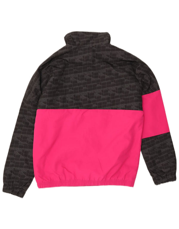 ADIDAS Graphic Anorak-Jacke für Mädchen, 11–12 Jahre, rosafarbenes Colourblock-Polyester