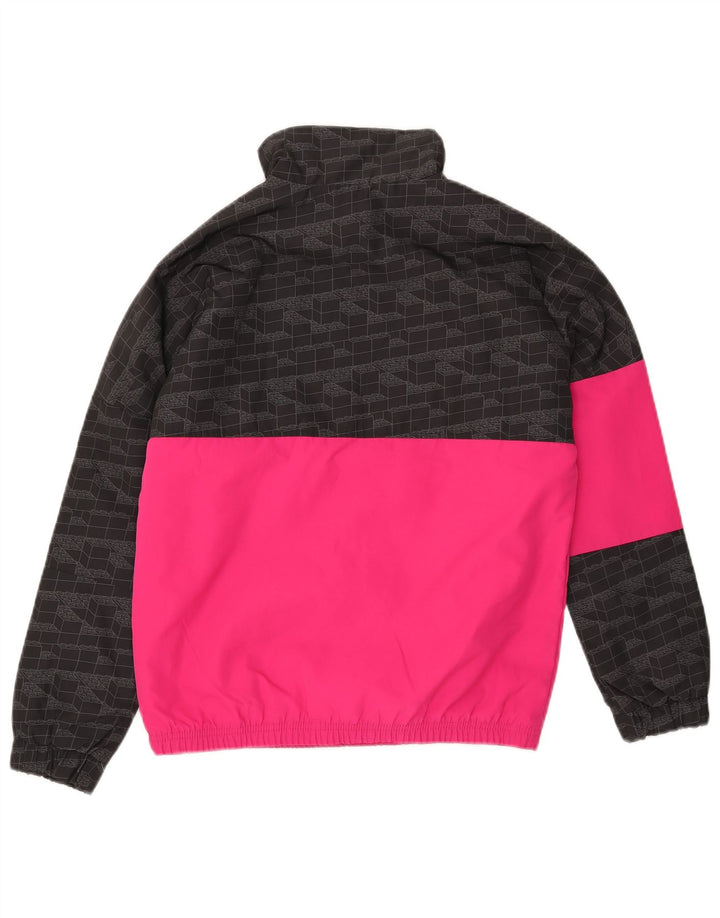 ADIDAS Graphic Anorak-Jacke für Mädchen, 11–12 Jahre, rosafarbenes Colourblock-Polyester