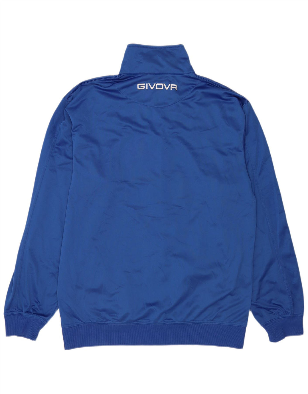 Givova Herren-Trainingsanzugoberteil mit Grafik, 5XL, blaues Farbblock-Polyester