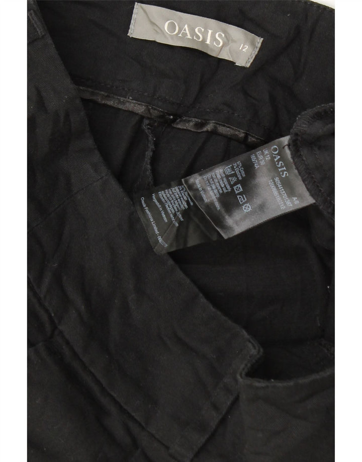Oasis Damen Chinoshorts UK 12 Medium W32 Schwarze Baumwolle