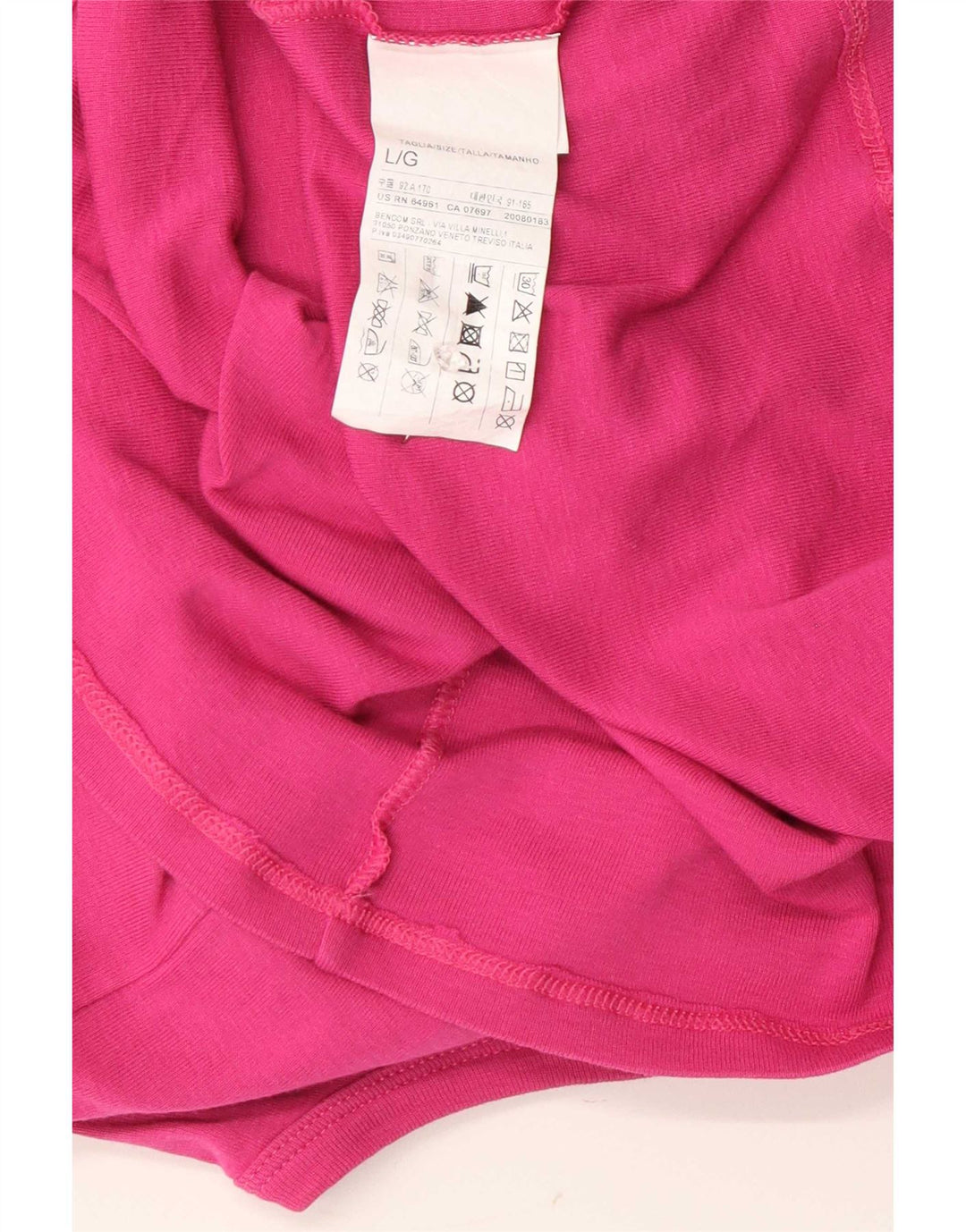Benetton Damen-Trägershirt, UK-Größe 44, Größe L, Rosa, Baumwolle