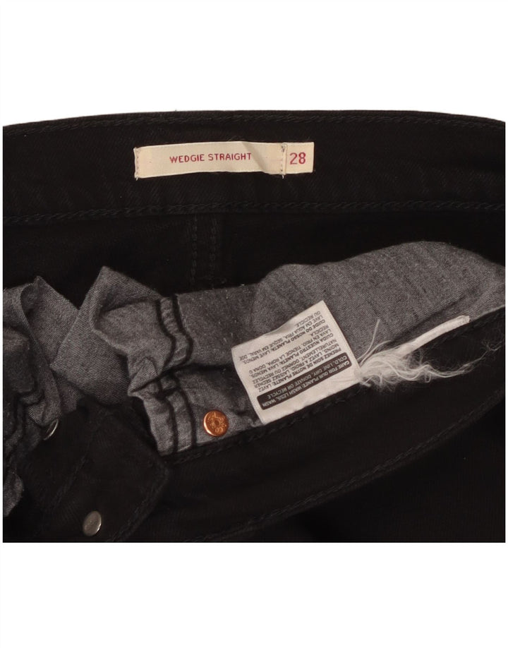 Levi's Damen Wedgie Straight Jeans W28 L26 Schwarz