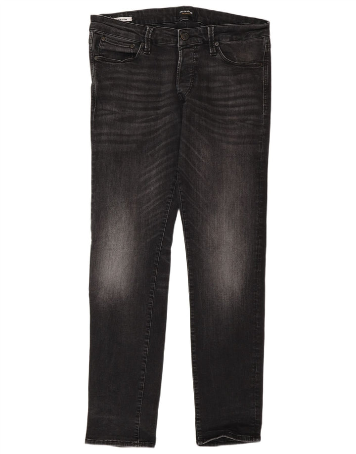 Jack & Jones Herren GLENN Slim Jeans W34 L32 Graue Baumwolle