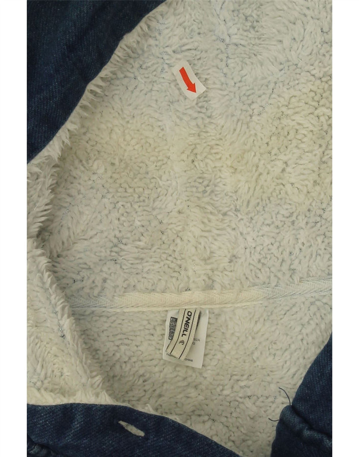 O'Neill Damen Pullover Denim Sherpa Jacke UK 16 Large Blau Baumwolle