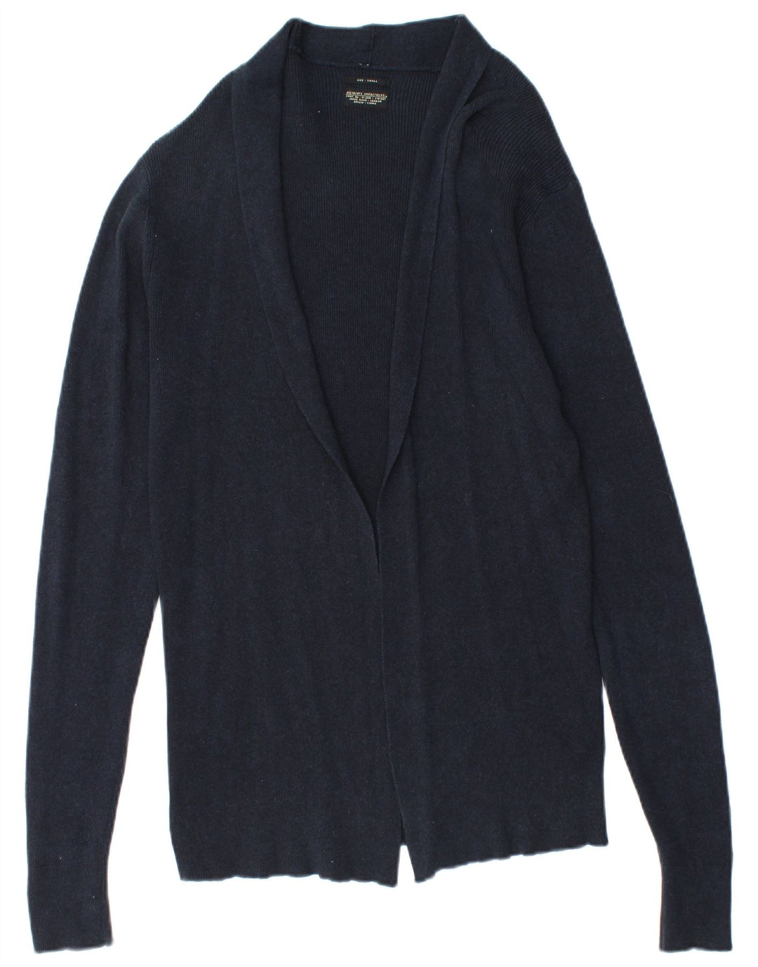 ALL SAINTS Offener Damen-Cardigan-Pullover, Gr. 10, Größe S, Marineblau, Baumwolle