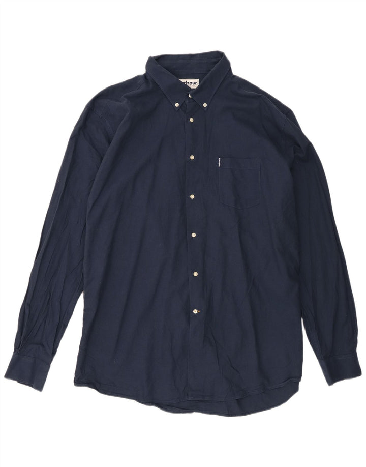 Barbour Herrenhemd 3XL Marineblau aus Baumwolle