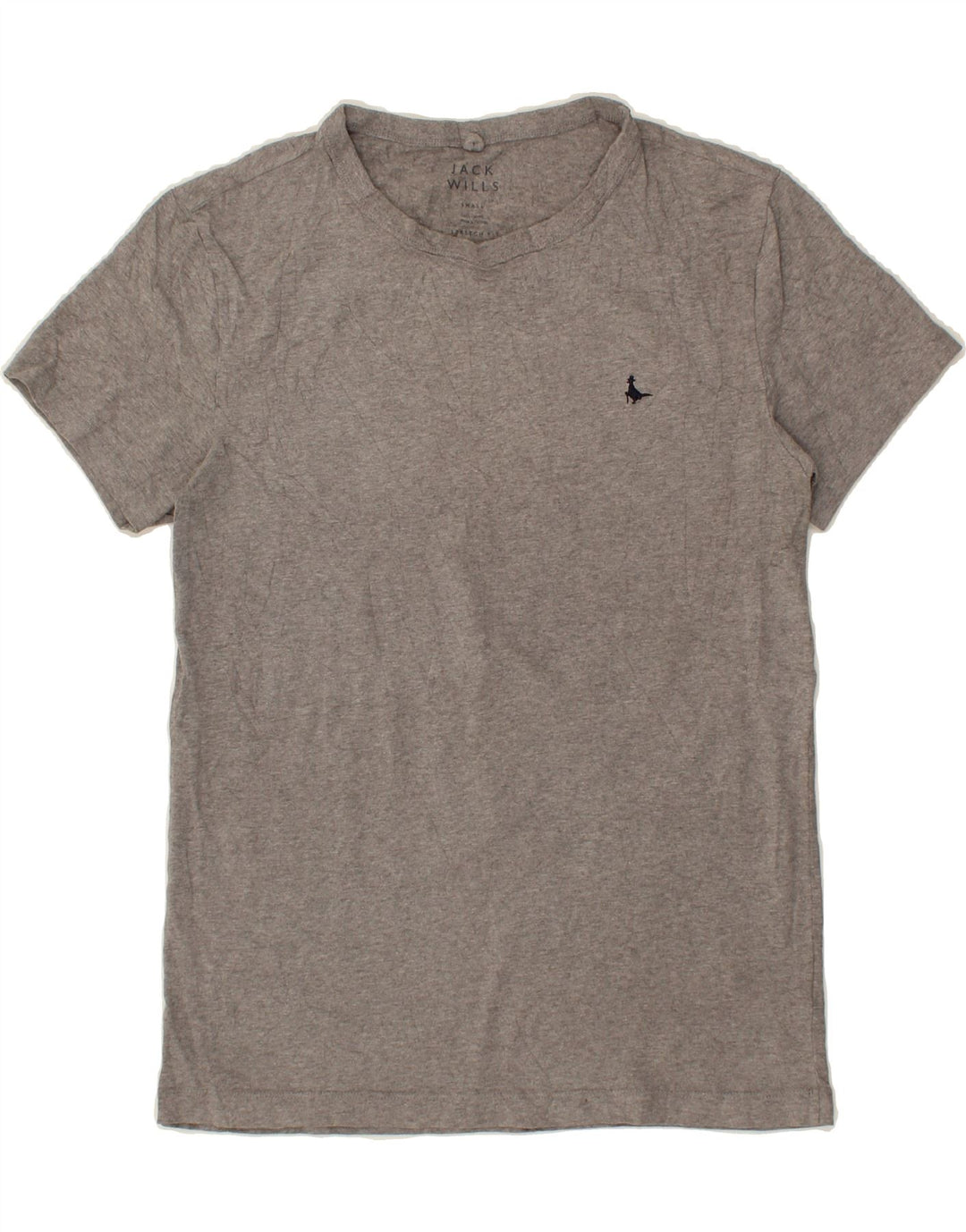 JACK WILLS Mens Stretch T-Shirt Top Small Grey Cotton Vintage Jack Wills and Second-Hand Jack Wills from Messina Hembry 