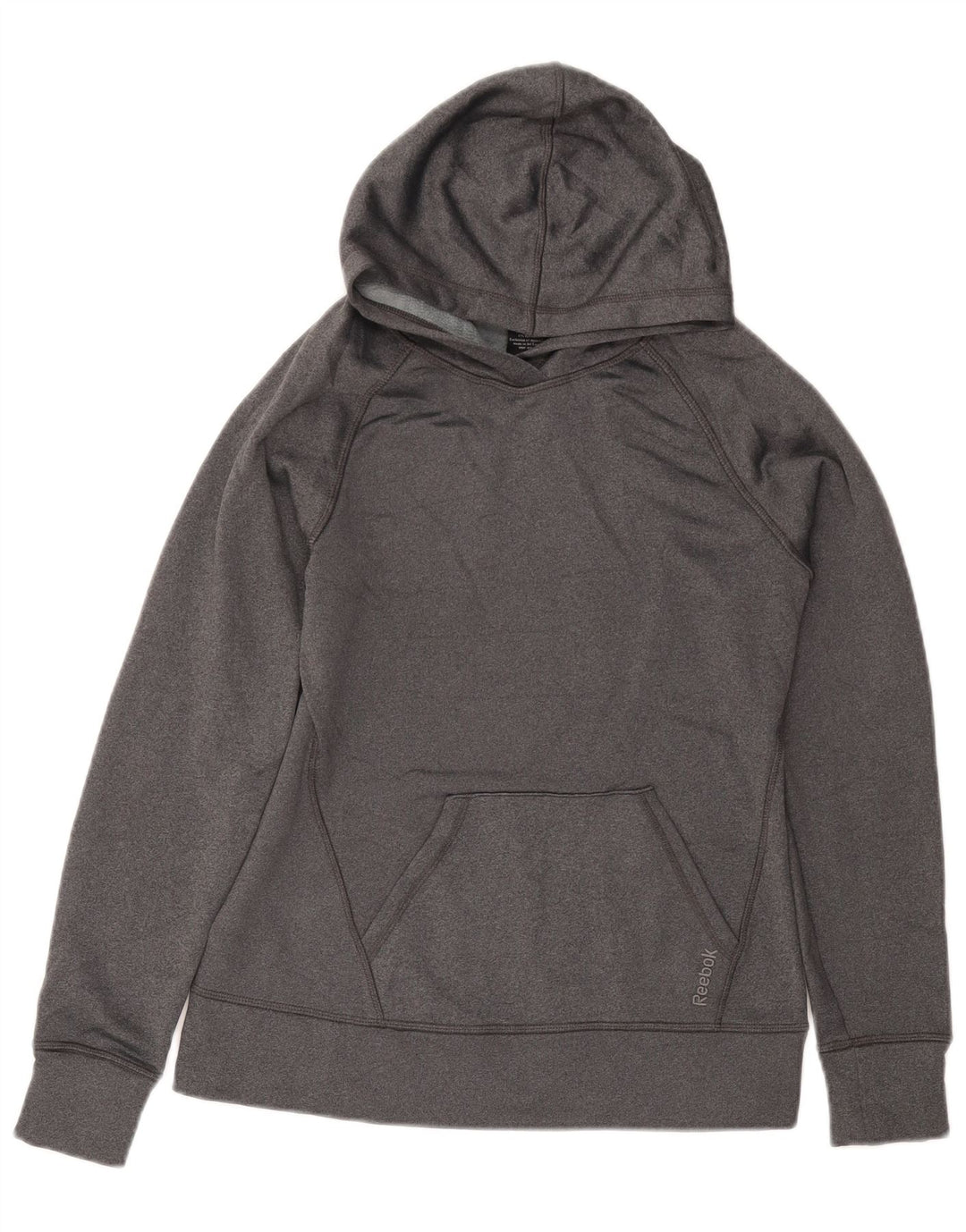 REEBOK Damen Kapuzenpullover UK 10 Small Grau Polyester